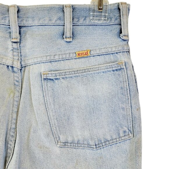 Rustler Jeans Vintage 80s 30 x 32 Women High Rise Boot Cut Light Wash Denim Pant - Picture 13 of 16